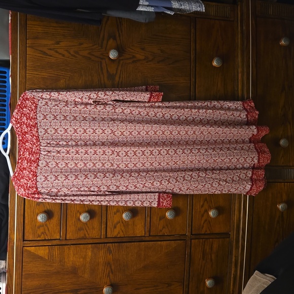 Boho inspired midi dress with tassles. Women's XL. - Picture 2 of 8